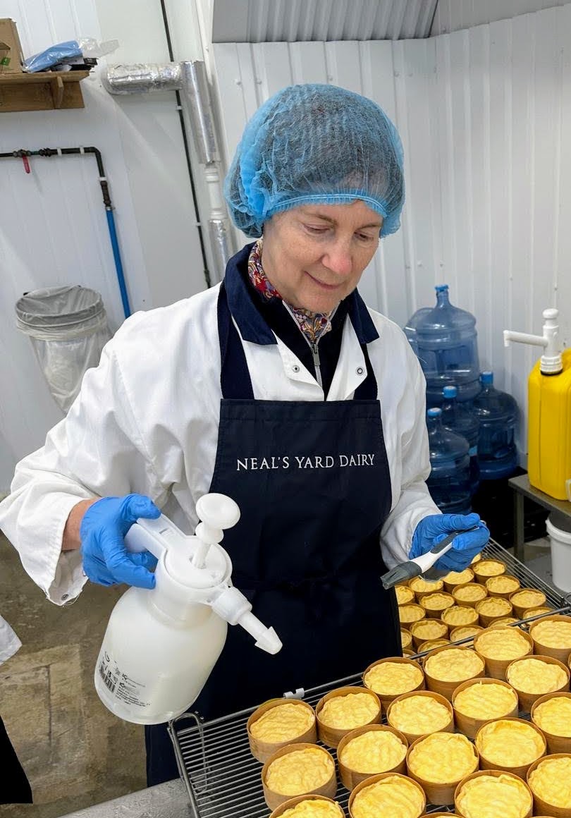 Sharon washing cheese